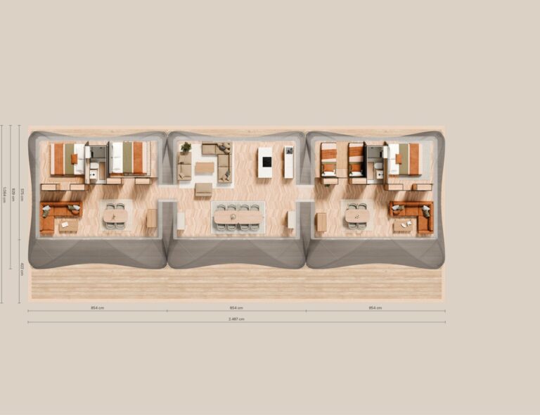 Floorplan 10-person setup group accommodation
